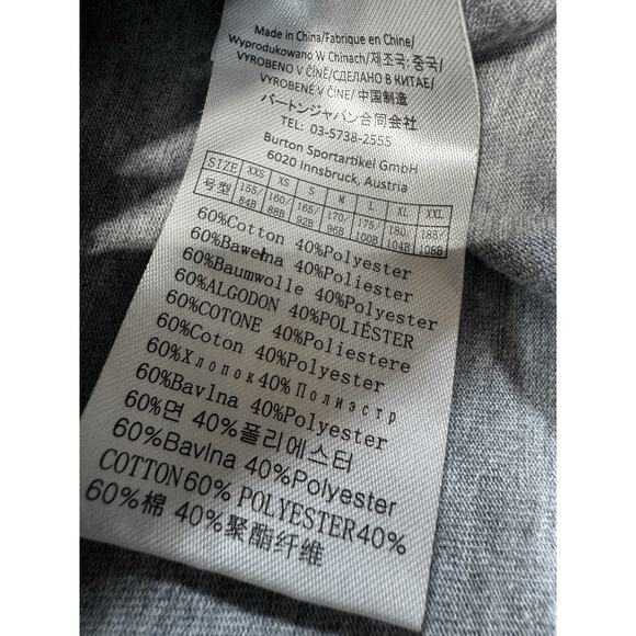 Burton Pullover Hoodie Gray Black Mountain Graphic Lightweight Sweatshirt SZ L - Picture 6 of 11